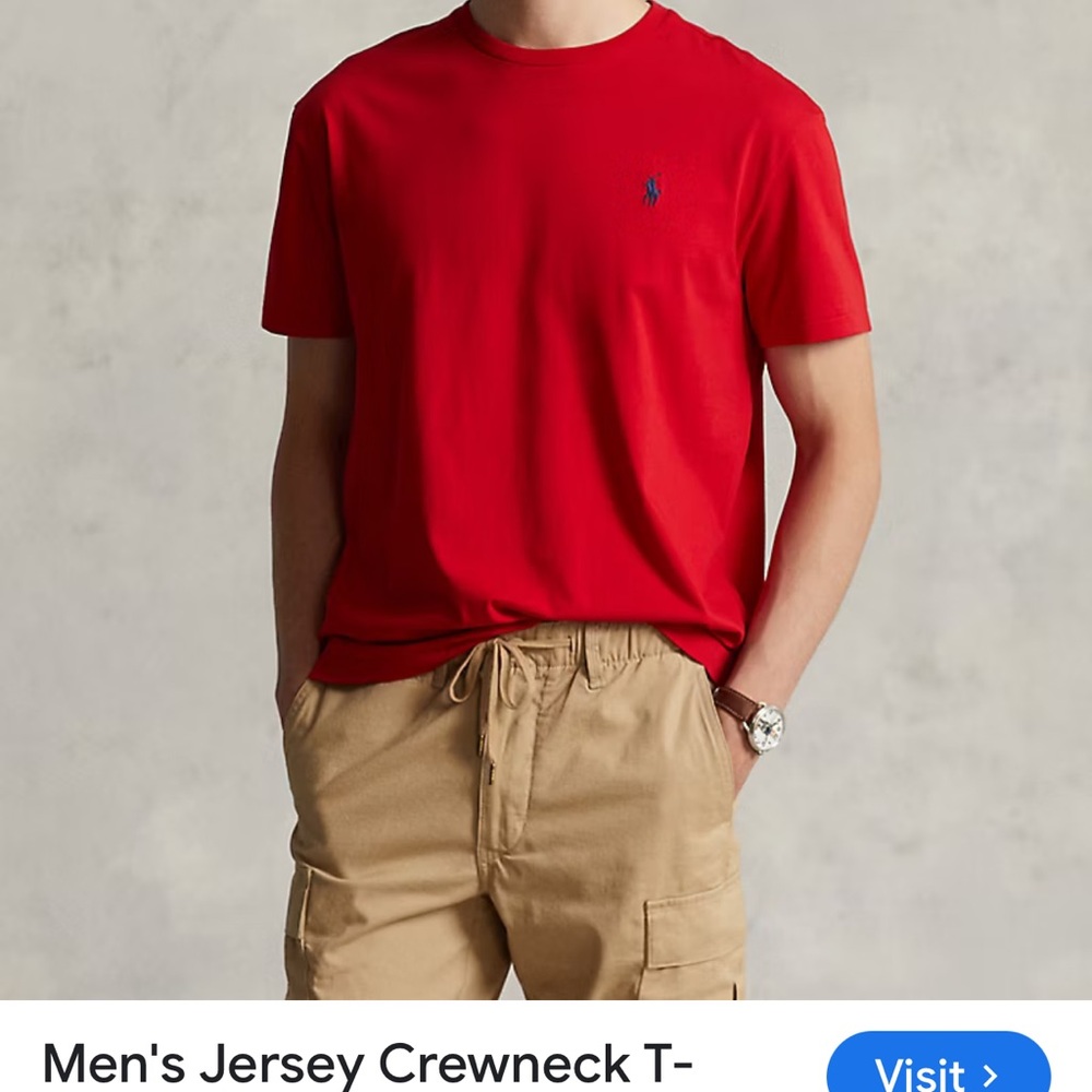 Polo by Ralph Lauren Red Short Sleeve Tee casual men’s XL